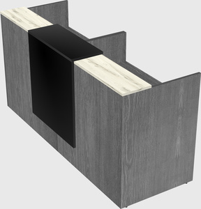 Shared u-shaped reception desks