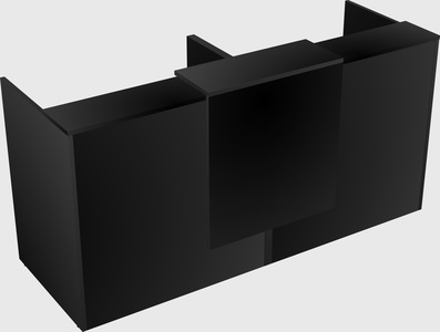 Shared u-shaped reception desks