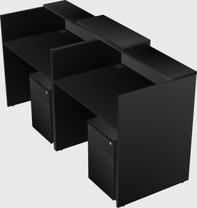 Shared u-shaped reception desks