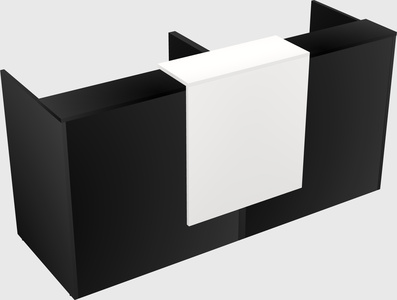 Shared u-shaped reception desks