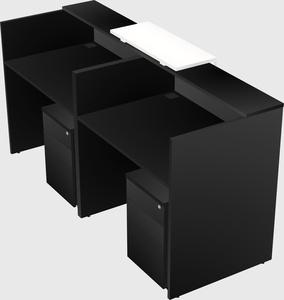 Shared u-shaped reception desks