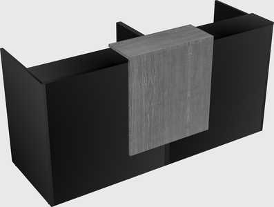Shared u-shaped reception desks