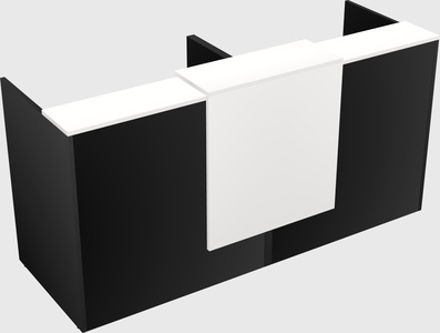 Shared u-shaped reception desks