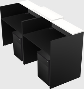 Shared u-shaped reception desks