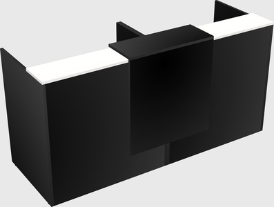 Shared u-shaped reception desks