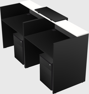 Shared u-shaped reception desks
