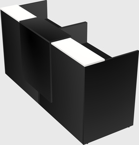 Shared u-shaped reception desks