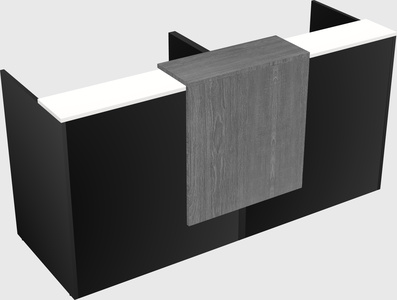 Shared u-shaped reception desks