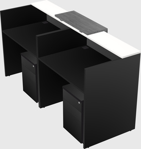 Shared u-shaped reception desks