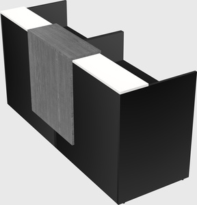 Shared u-shaped reception desks