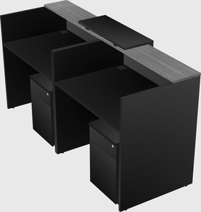 Shared u-shaped reception desks