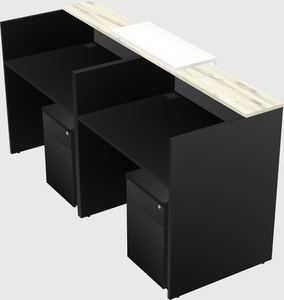 Shared u-shaped reception desks