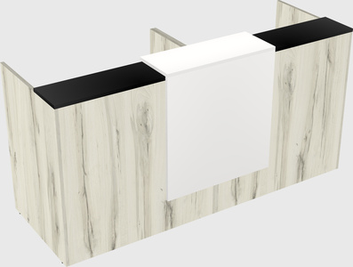 Shared u-shaped reception desks