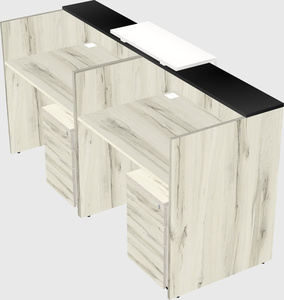 Shared u-shaped reception desks
