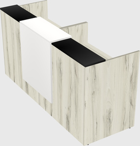 Shared u-shaped reception desks