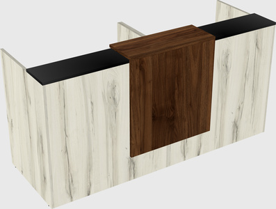 Shared u-shaped reception desks