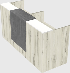 Shared u-shaped reception desks