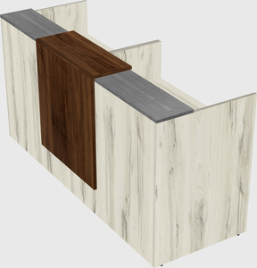 Shared u-shaped reception desks