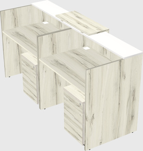 Shared u-shaped reception desks