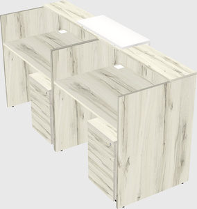 Shared u-shaped reception desks