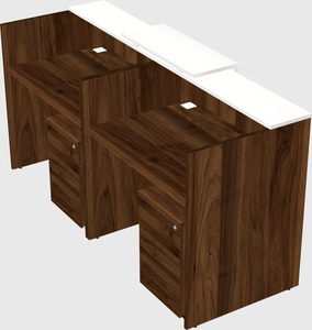 Shared u-shaped reception desks