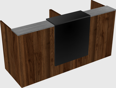 Shared u-shaped reception desks