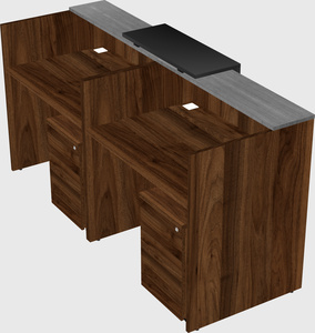 Shared u-shaped reception desks