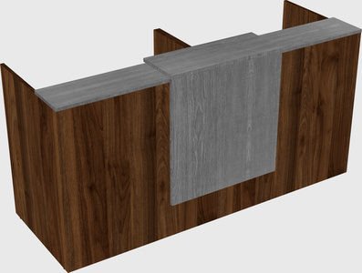Shared u-shaped reception desks