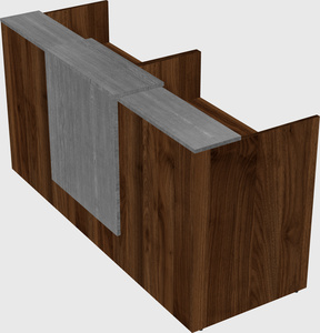 Shared u-shaped reception desks