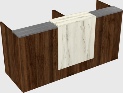 Shared u-shaped reception desks
