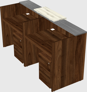 Shared u-shaped reception desks