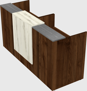 Shared u-shaped reception desks