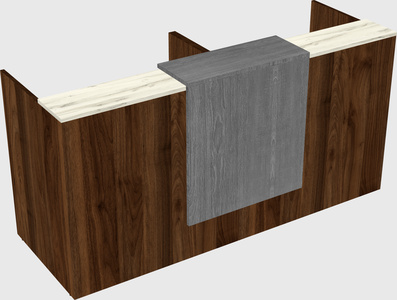 Shared u-shaped reception desks