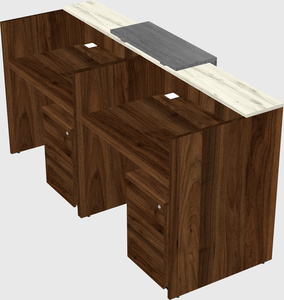 Shared u-shaped reception desks