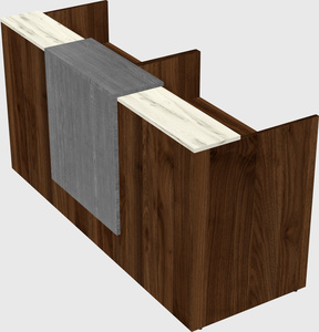 Shared u-shaped reception desks