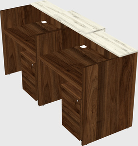 Shared u-shaped reception desks