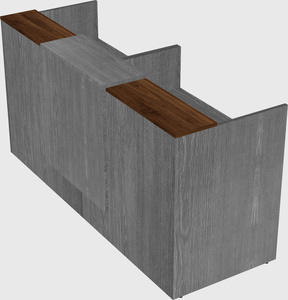 Shared u-shaped reception desks
