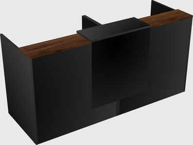 Shared u-shaped reception desks