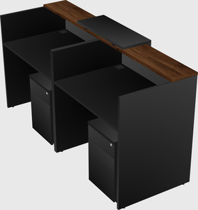 Shared u-shaped reception desks