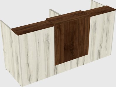 Shared u-shaped reception desks