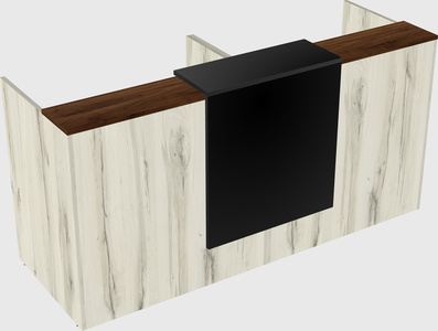Shared u-shaped reception desks