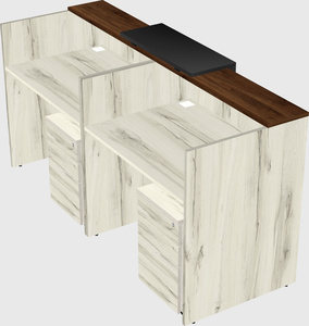 Shared u-shaped reception desks