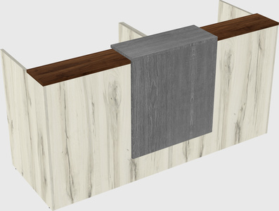 Shared u-shaped reception desks