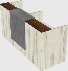 Shared u-shaped reception desks