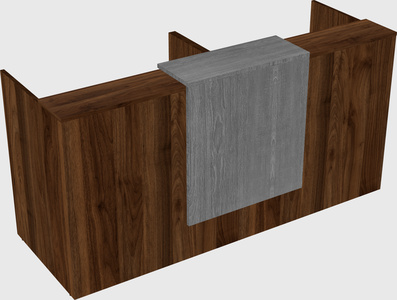 Shared u-shaped reception desks