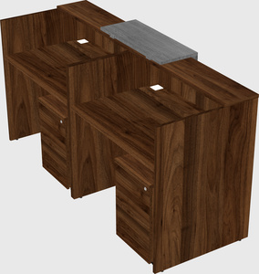 Shared u-shaped reception desks