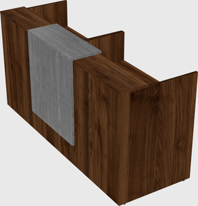 Shared u-shaped reception desks