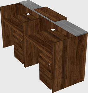 Shared u-shaped reception desks