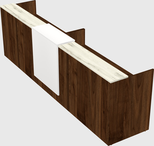 Shared u-shaped reception desks