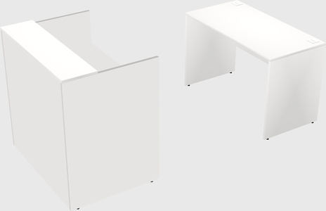 Comptoir d'accueil modulable